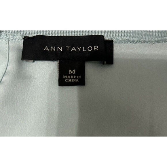 Ann Taylor Sweater Blue Merino Wool Knit Button Back Blouse Long Sleeve… - Picture 7 of 9